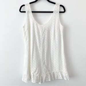GIANNI BINI | White Eyelet Romper Size M